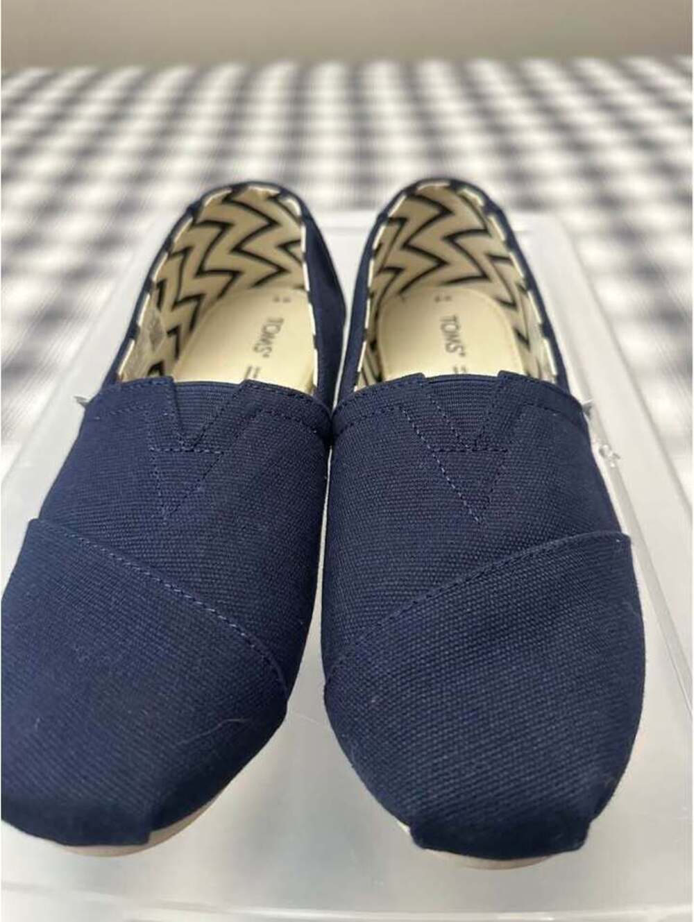 TOMS Navy Canvas Alpargata Slip-Ons Womens Size 6 Brand New No Box $30